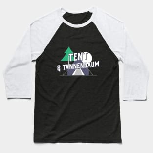 Tent & Tannenbaum Camping Christmas Tree Baseball T-Shirt